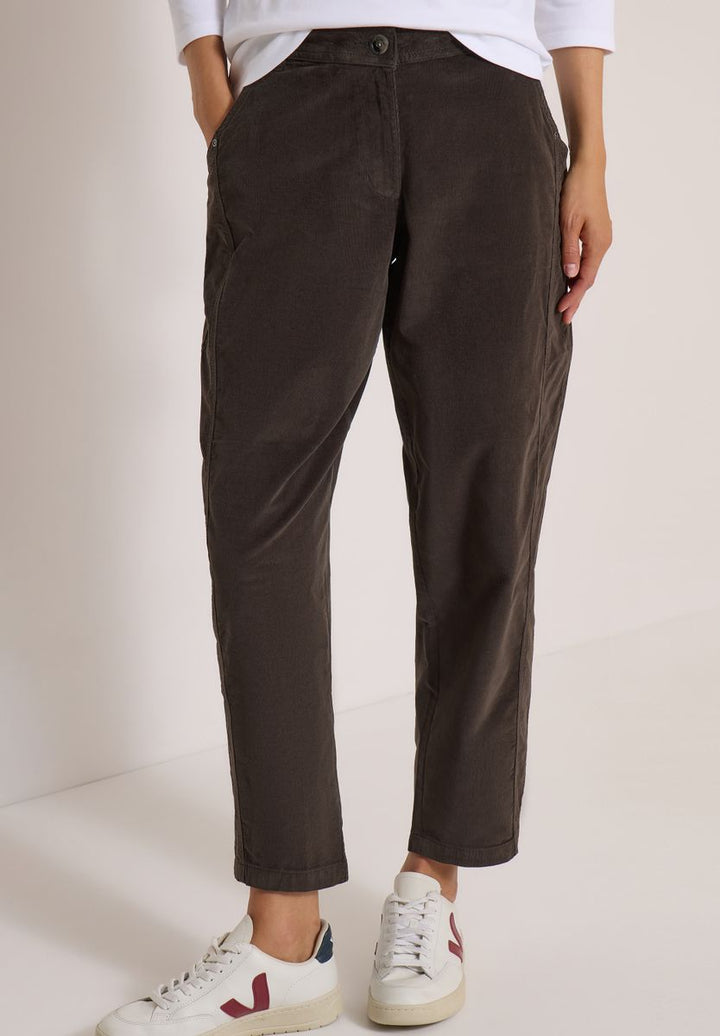 Mid Waist Barrel Leg Hose im Casual Fit