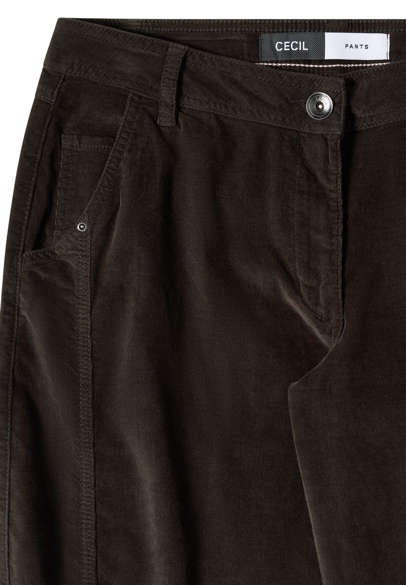 Mid Waist Barrel Leg Hose im Casual Fit