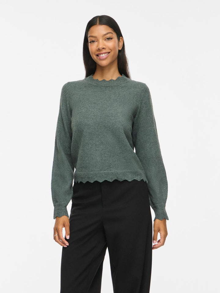 VINIKOLINA O-NECK L/S KNIT TOP - NOOS