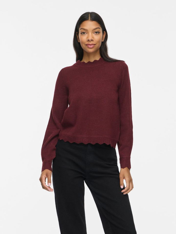 VINIKOLINA O-NECK L/S KNIT TOP - NOOS