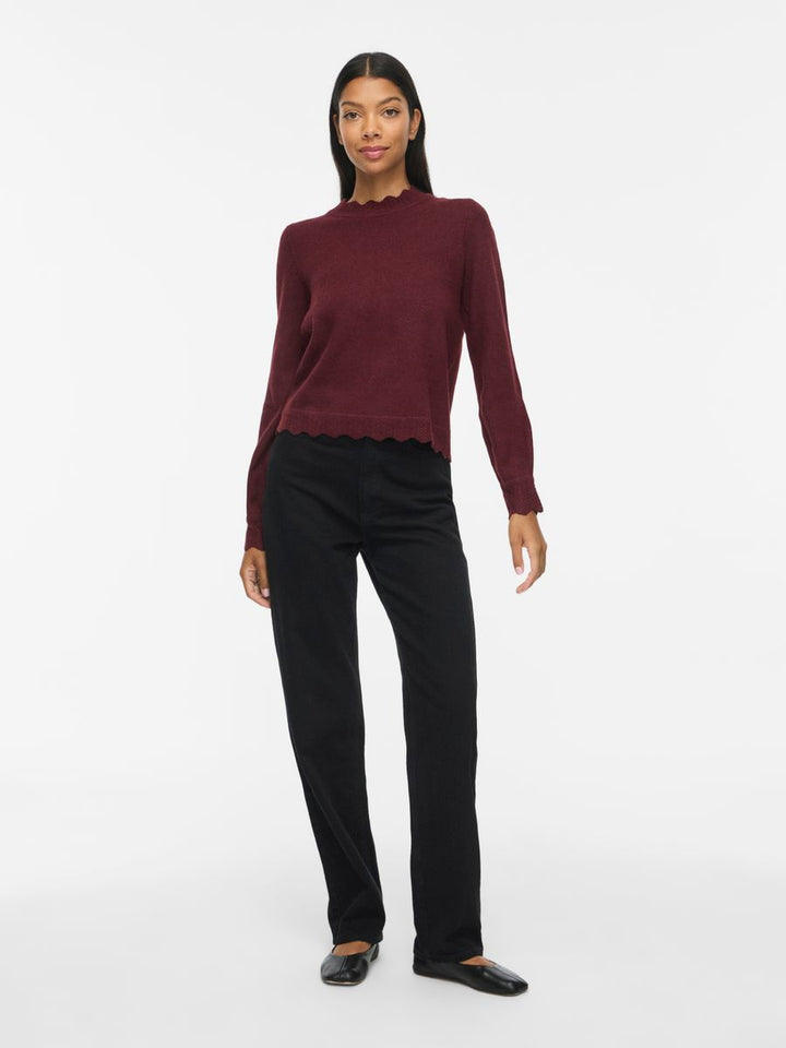 VINIKOLINA O-NECK L/S KNIT TOP - NOOS
