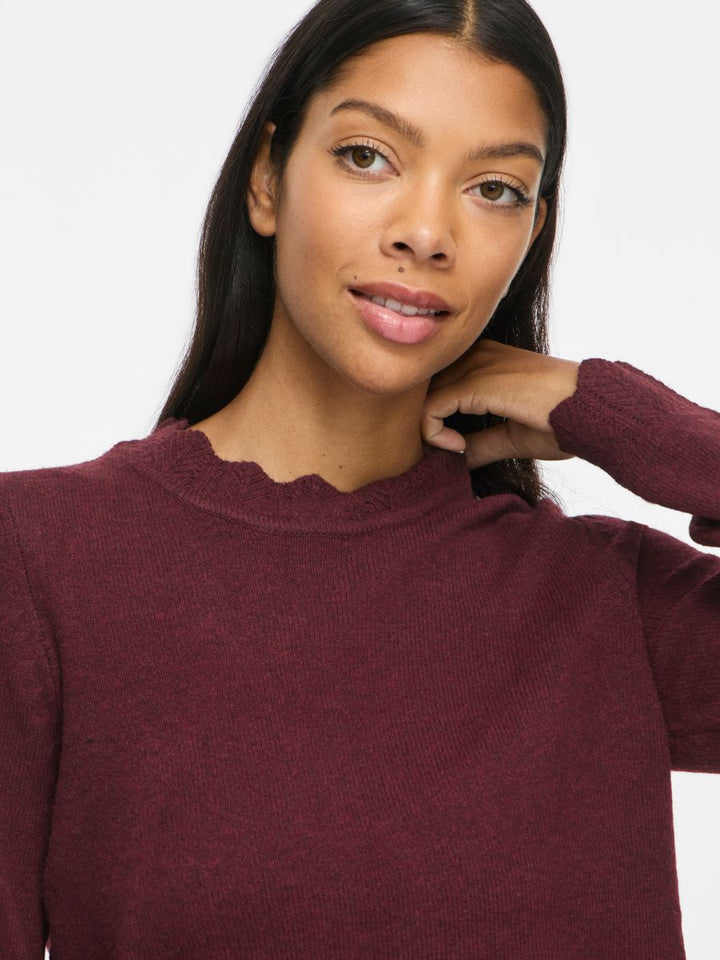 VINIKOLINA O-NECK L/S KNIT TOP - NOOS