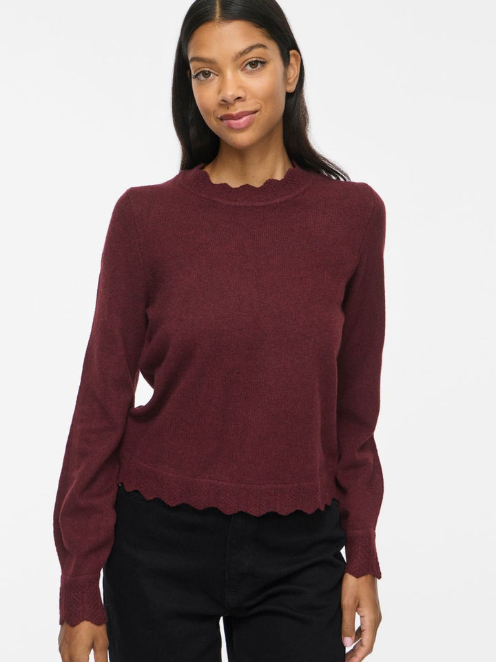 VINIKOLINA O-NECK L/S KNIT TOP - NOOS