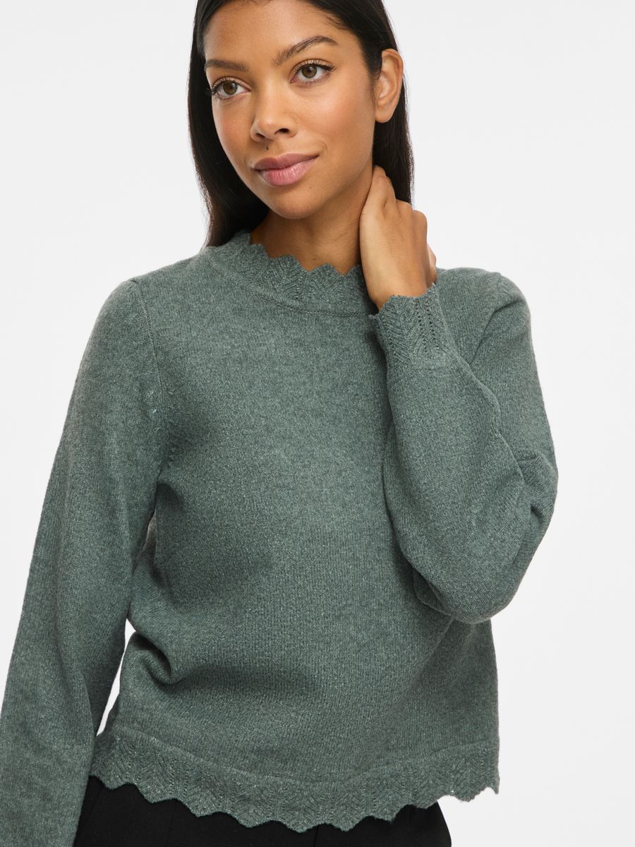 VINIKOLINA O-NECK L/S KNIT TOP - NOOS