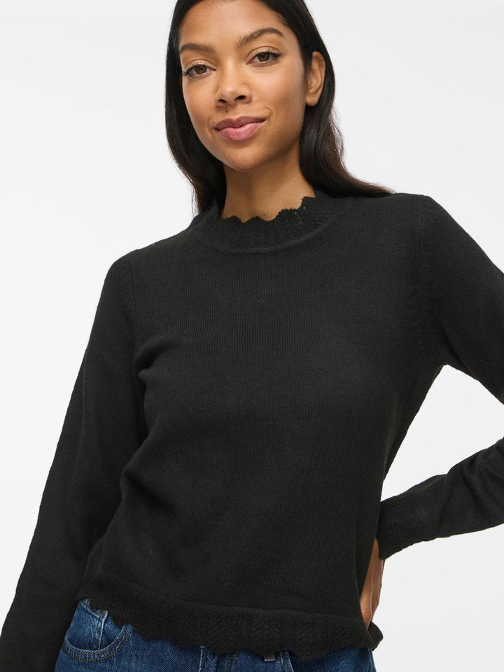 VINIKOLINA O-NECK L/S KNIT TOP - NOOS