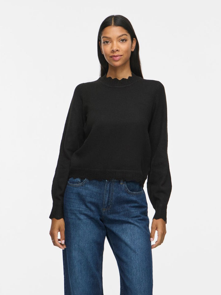 VINIKOLINA O-NECK L/S KNIT TOP - NOOS