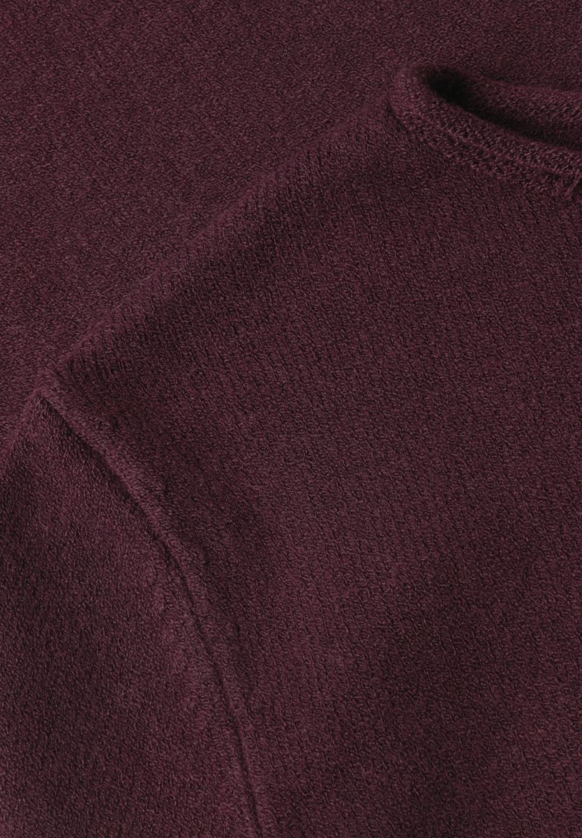 Pullover mit Boat Neck und Rollkanten