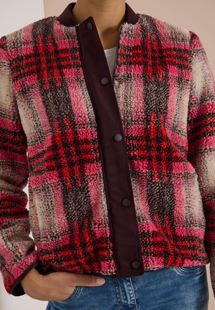 Teddy-Blouson mit Softshelldetails