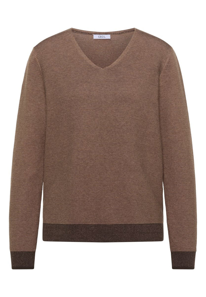 Pullover im Two-Tone-Look mit V-Neck