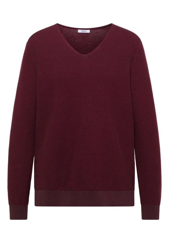 Pullover im Two-Tone-Look mit V-Neck