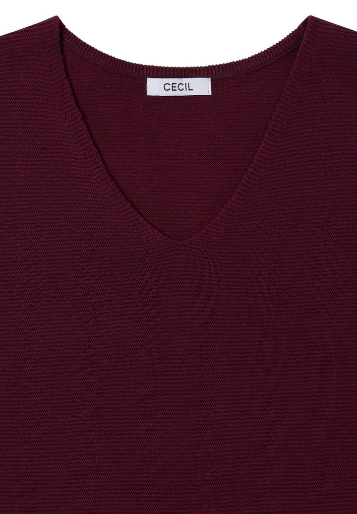 Pullover im Two-Tone-Look mit V-Neck