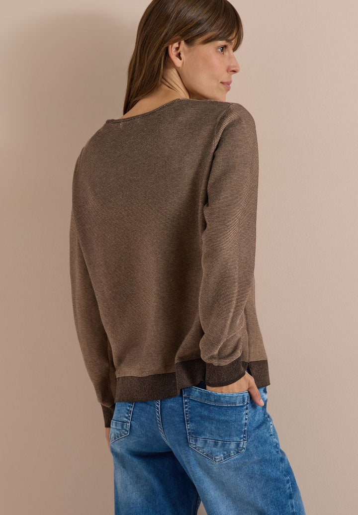 Pullover im Two-Tone-Look mit V-Neck