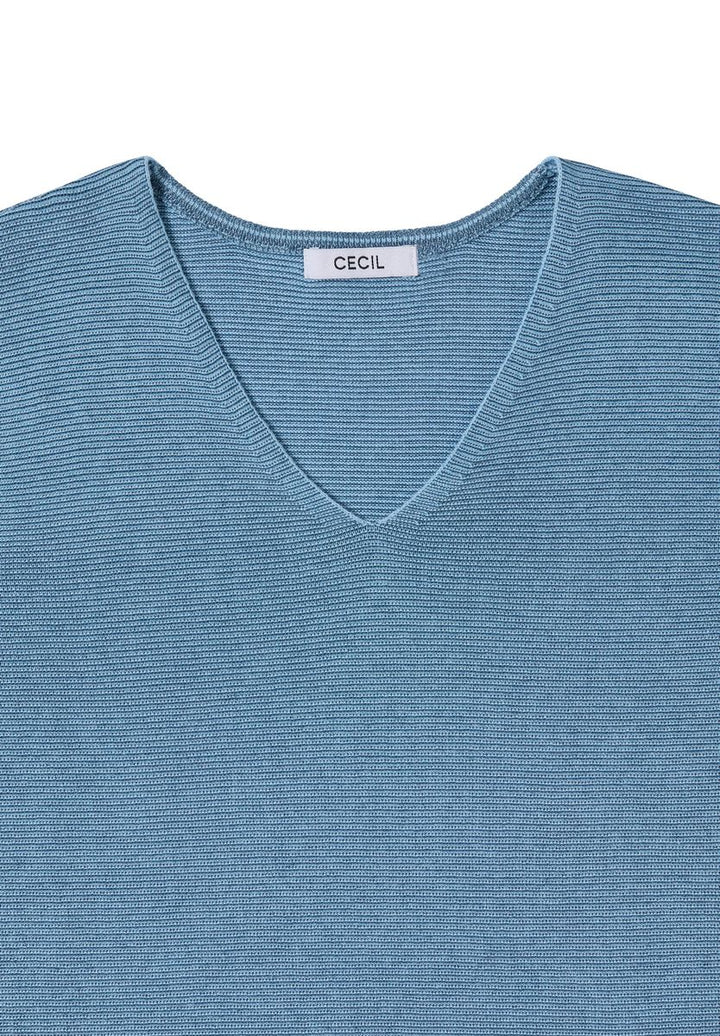 Pullover im Two-Tone-Look mit V-Neck