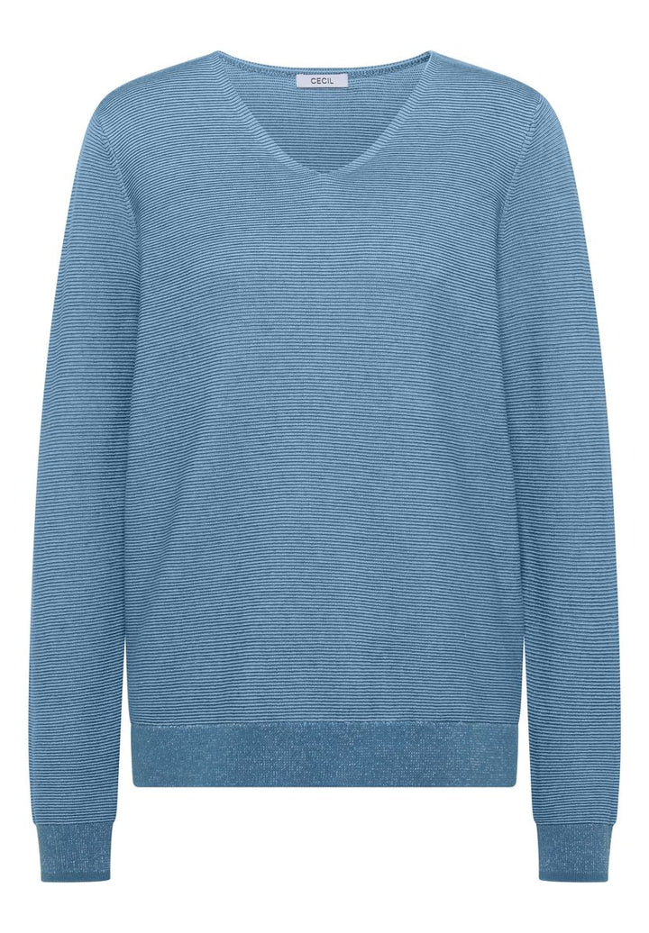 Pullover im Two-Tone-Look mit V-Neck