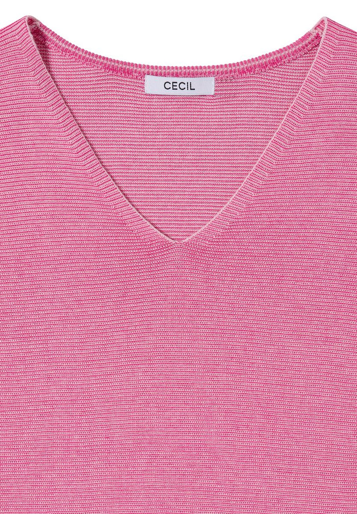 Pullover im Two-Tone-Look mit V-Neck