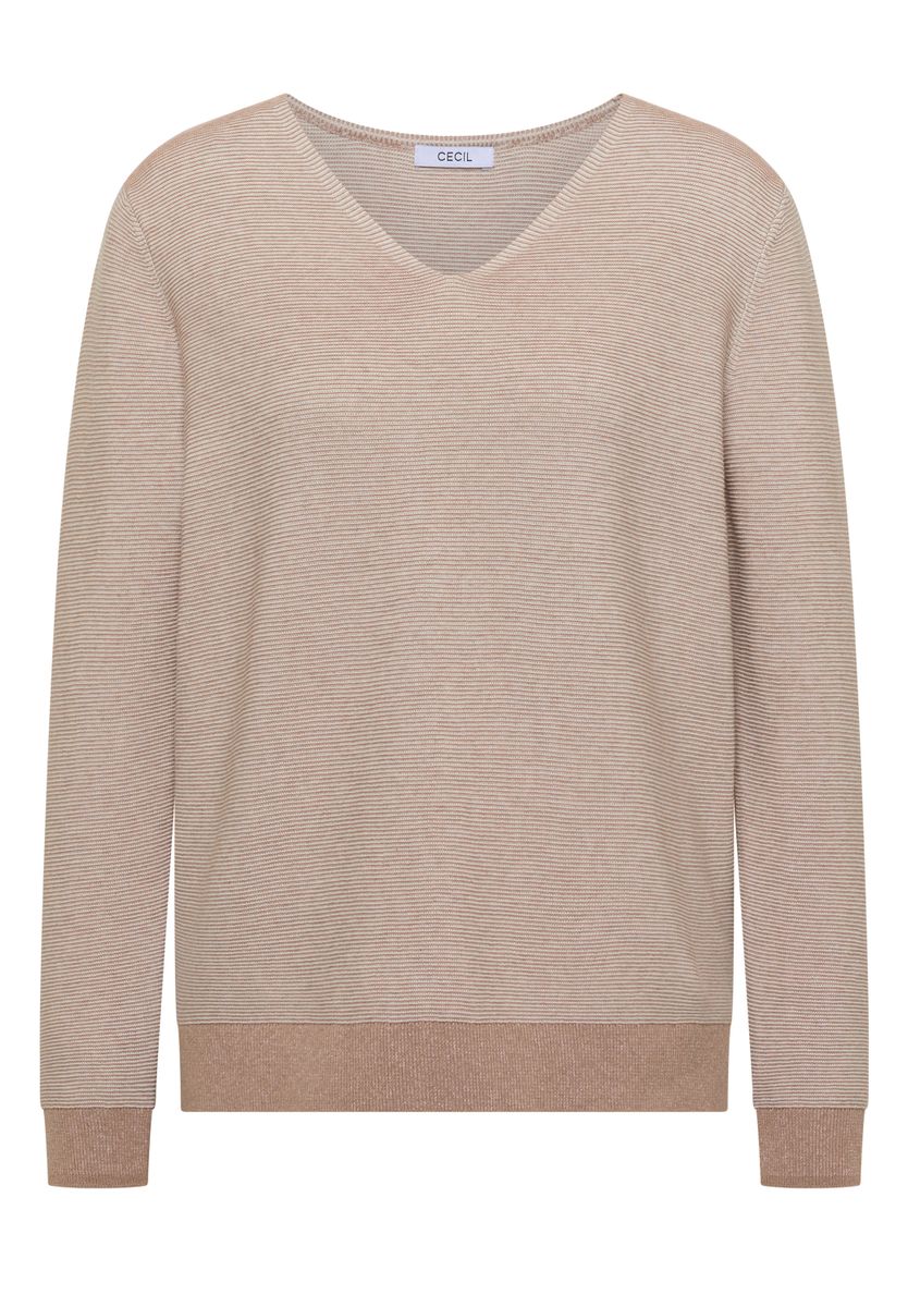 Pullover im Two-Tone-Look mit V-Neck