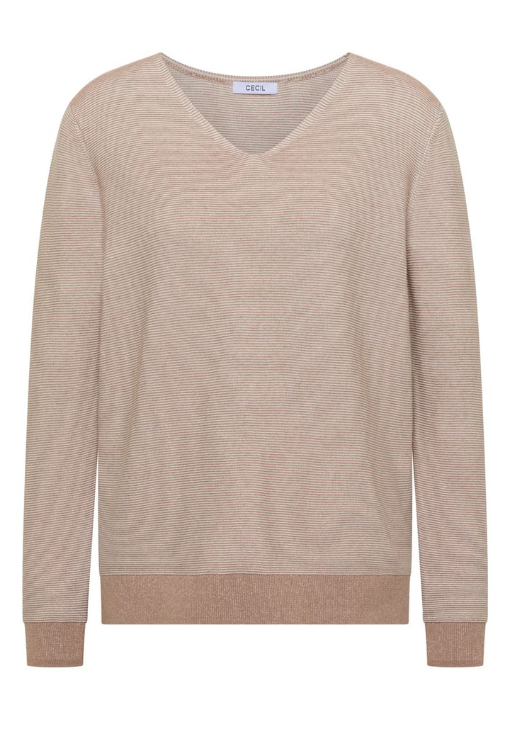 Pullover im Two-Tone-Look mit V-Neck