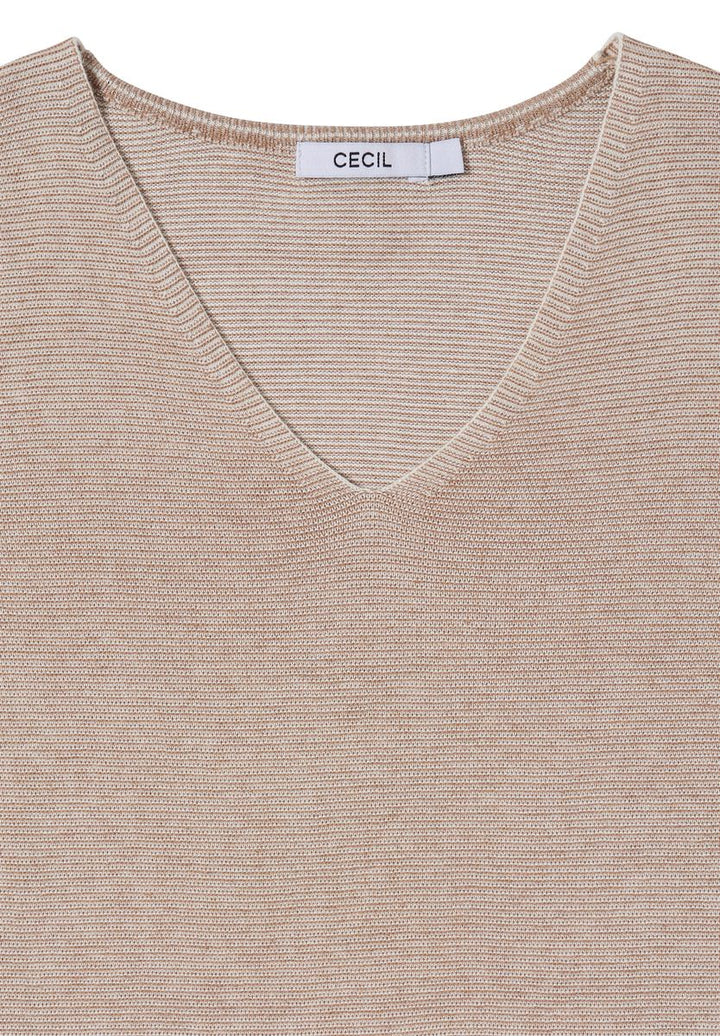 Pullover im Two-Tone-Look mit V-Neck