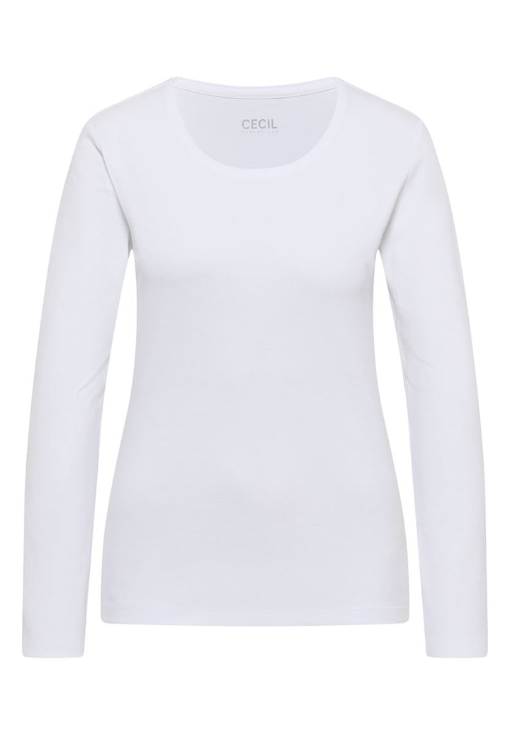 Basic Langarm Shirt mit Rundhals