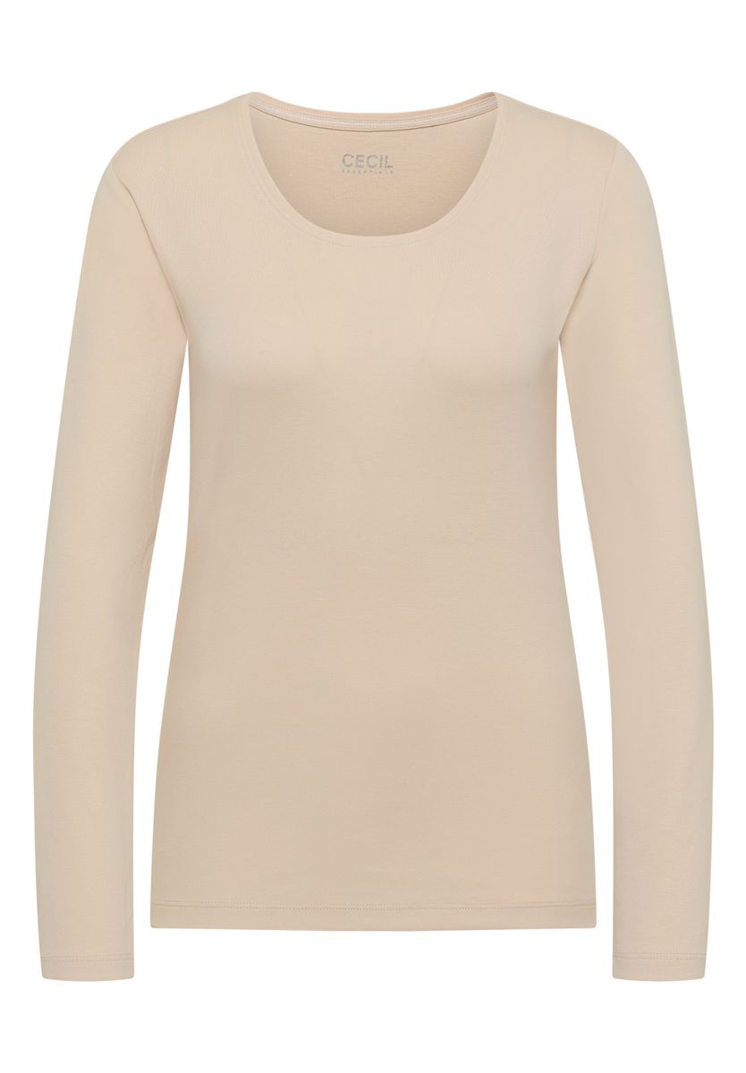 Basic Langarm Shirt mit Rundhals