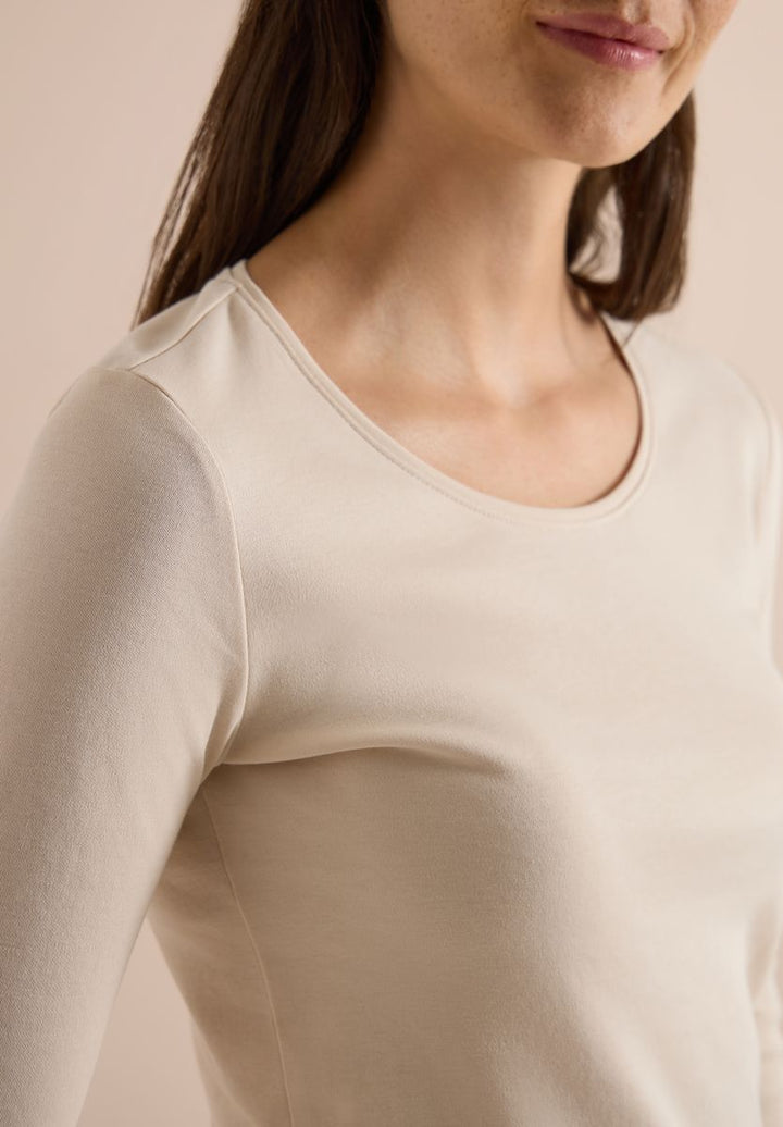 Basic Langarm Shirt mit Rundhals