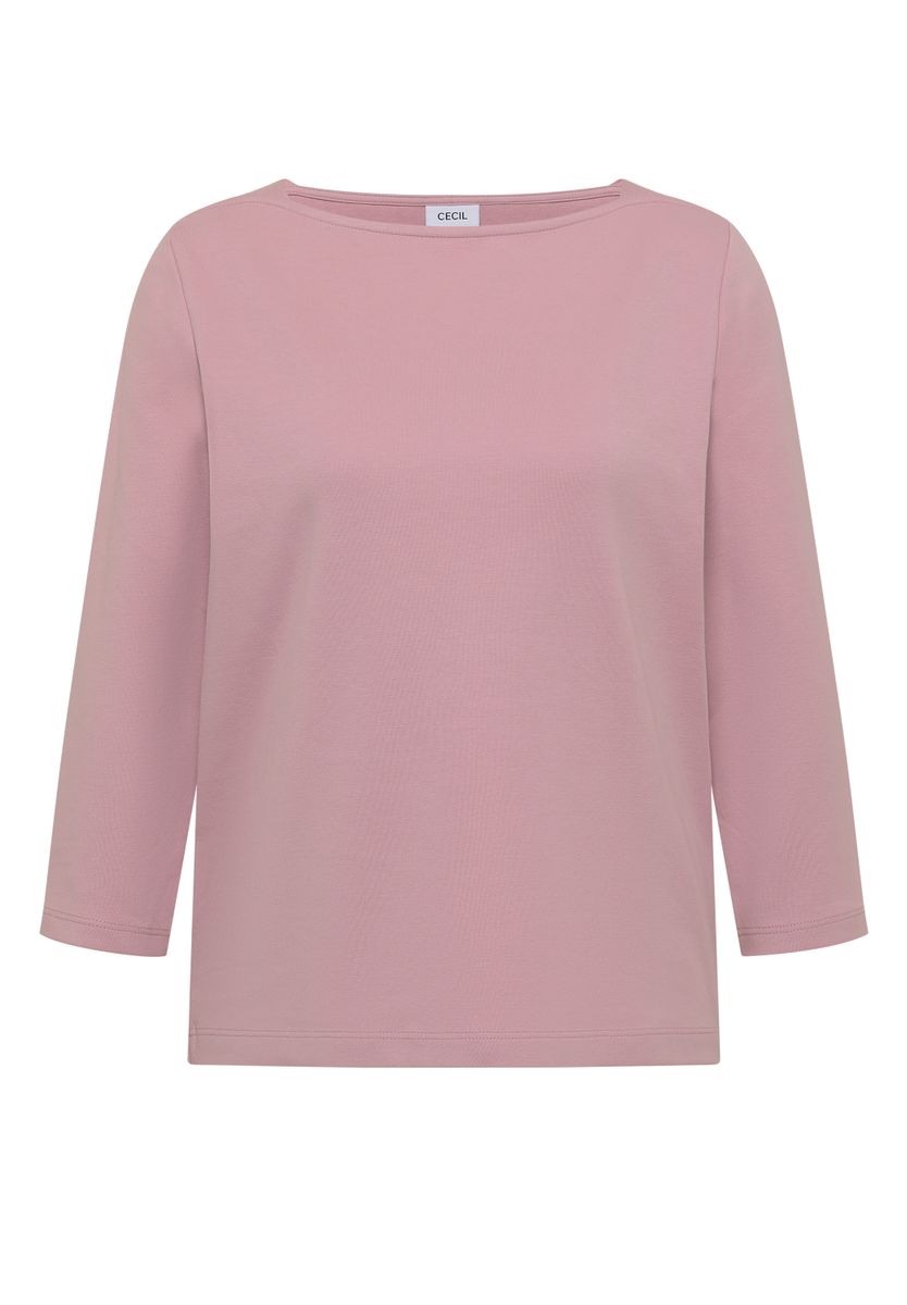 Basic Shirt mit U-Boot-Ausschnitt