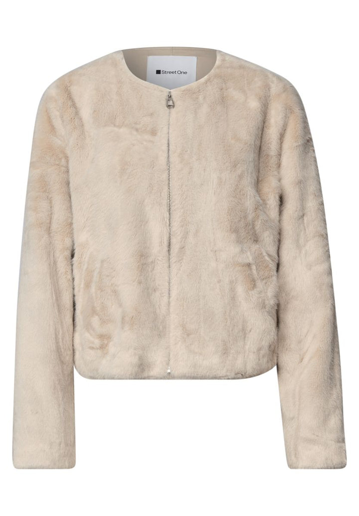 Jacke aus Fake Fur mit Zipper