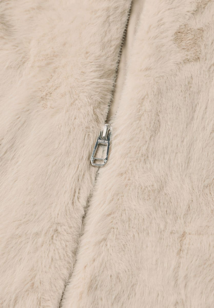 Jacke aus Fake Fur mit Zipper