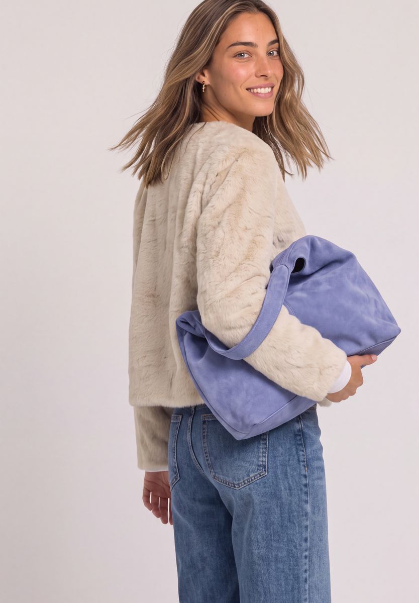Jacke aus Fake Fur mit Zipper