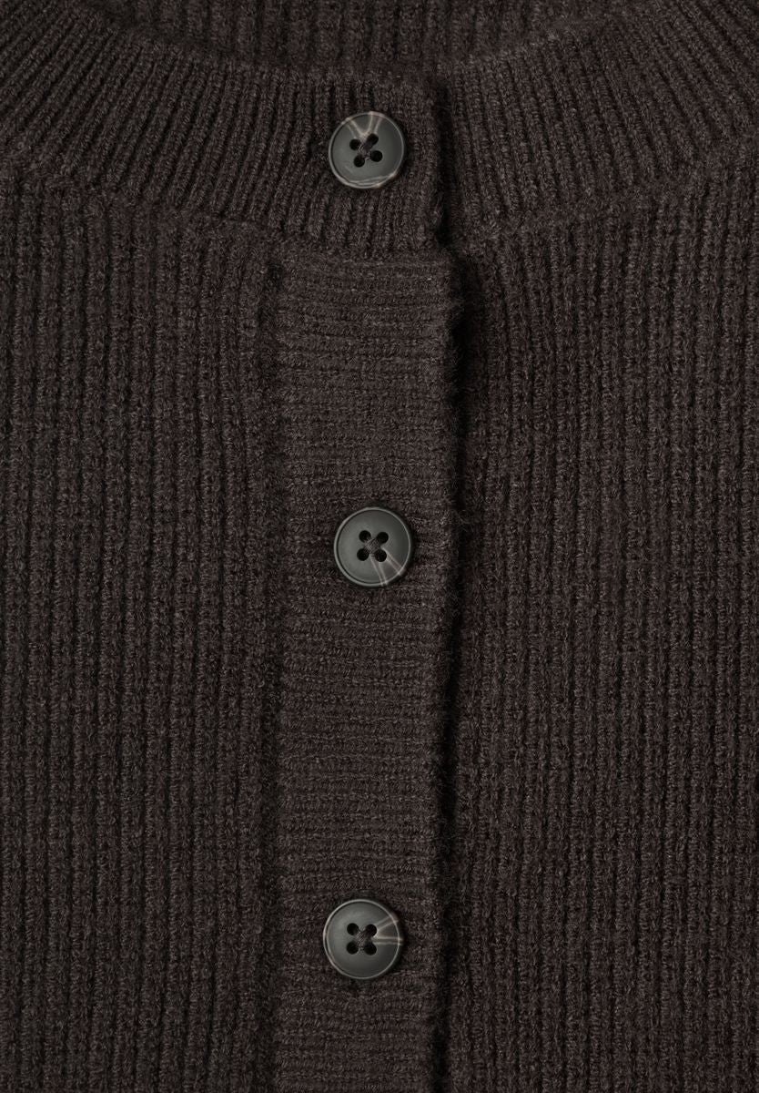 Strickweste mit Rundhals und Knopfleiste