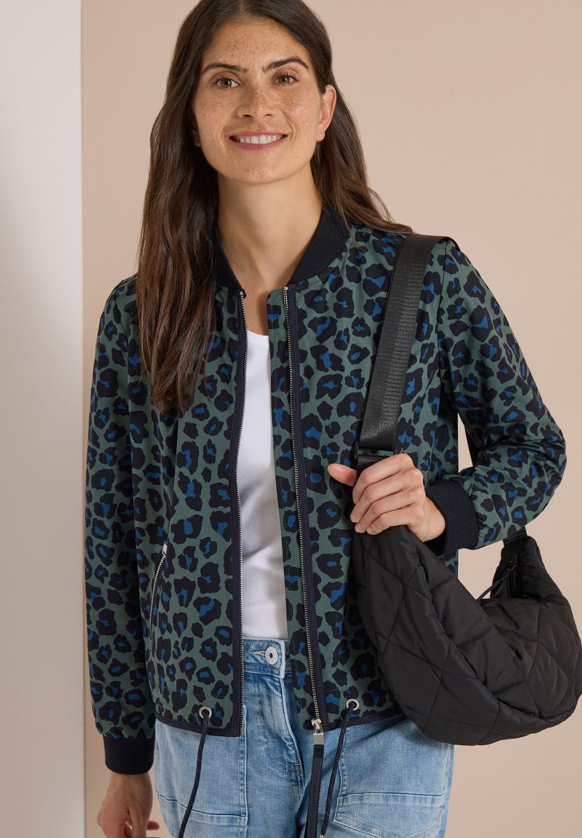 Blouson mit Tunnelzug und Leo-Muster