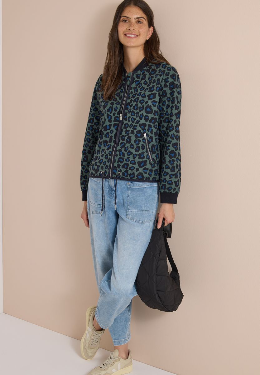 Blouson mit Tunnelzug und Leo-Muster