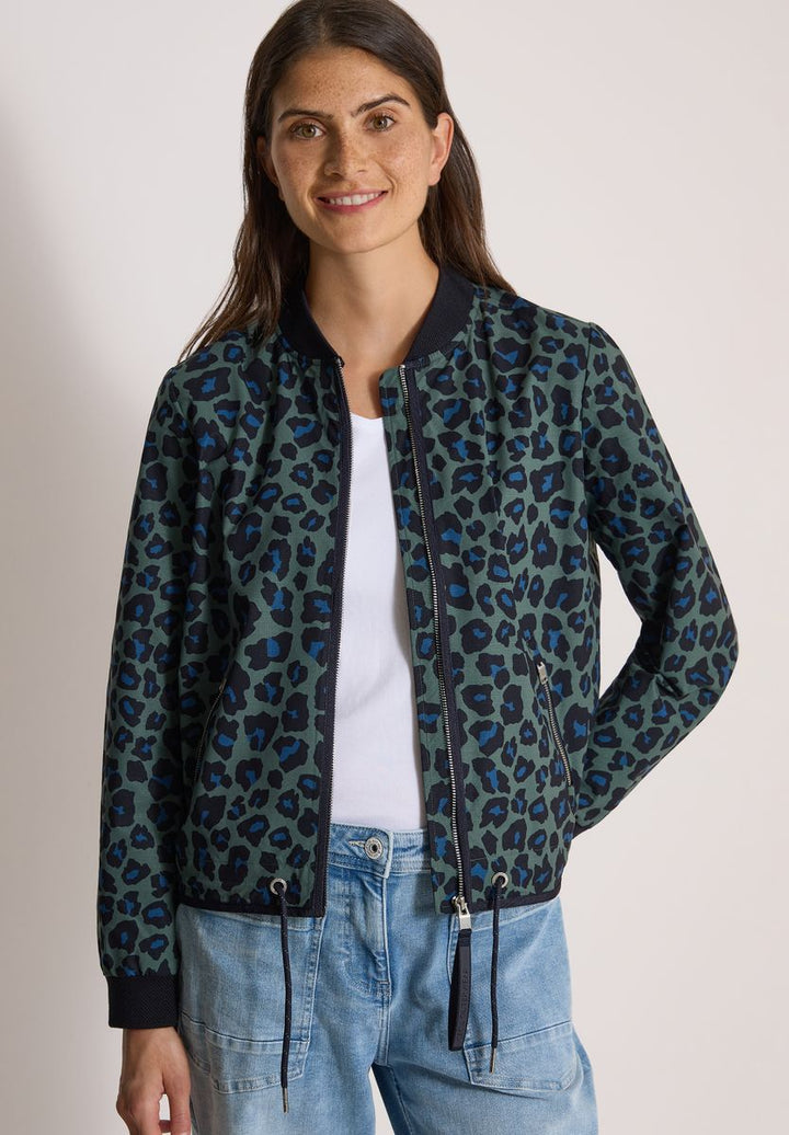 Blouson mit Tunnelzug und Leo-Muster