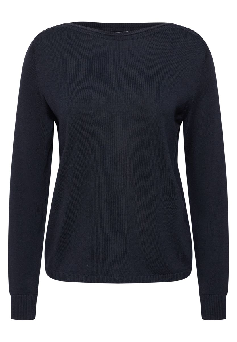 Basic Pullover mit U-Boot-Ausschnitt