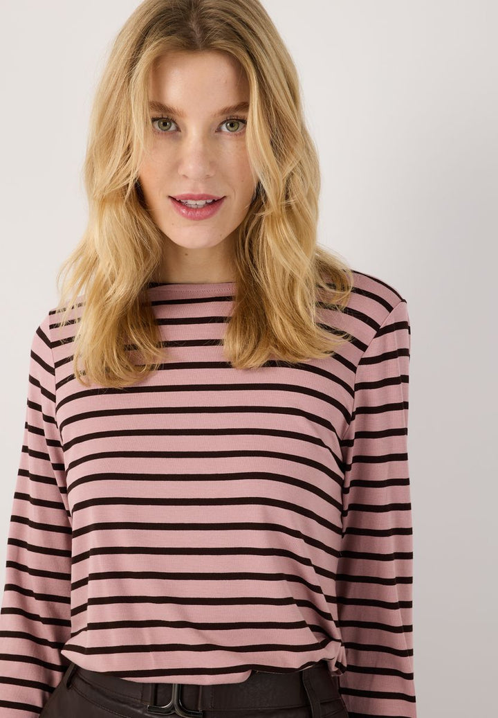 gestreiftes Langarmshirt