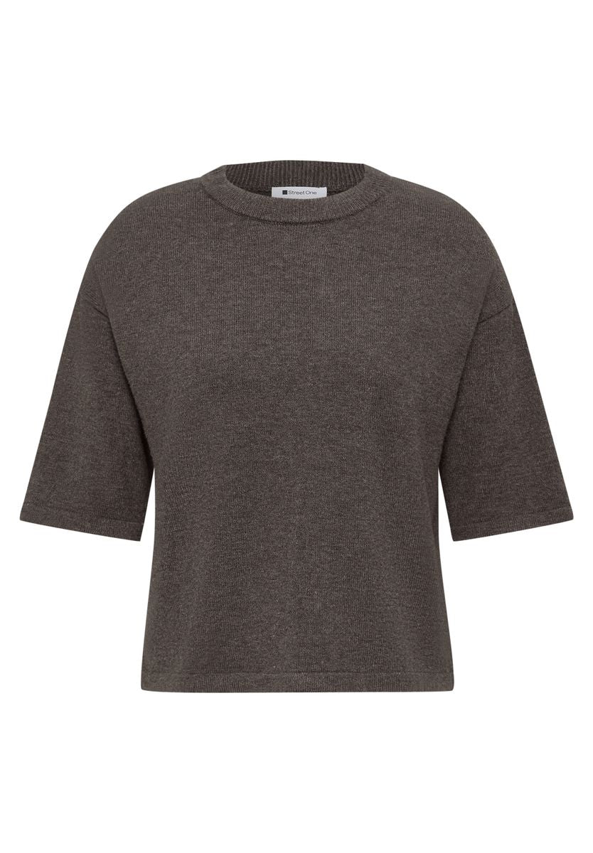 3/4-Arm Pullover mit Rundhals