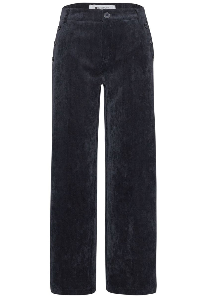 Mid Waist Straight Leg Hose mit Knöpfen