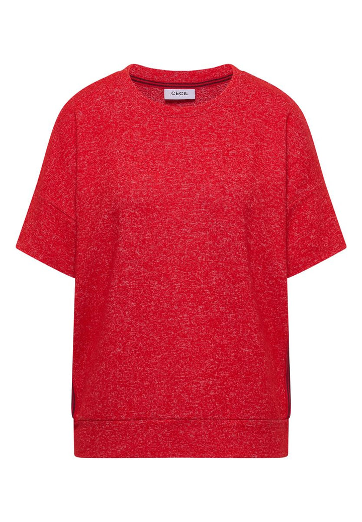 Dropped Shoulder Shirt mit Rundhals und Tape