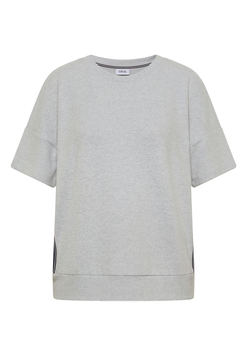 Dropped Shoulder Shirt mit Rundhals und Tape