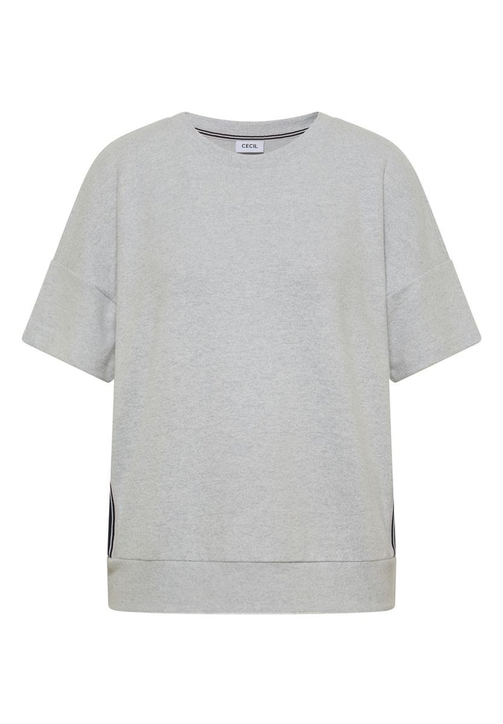 Dropped Shoulder Shirt mit Rundhals und Tape