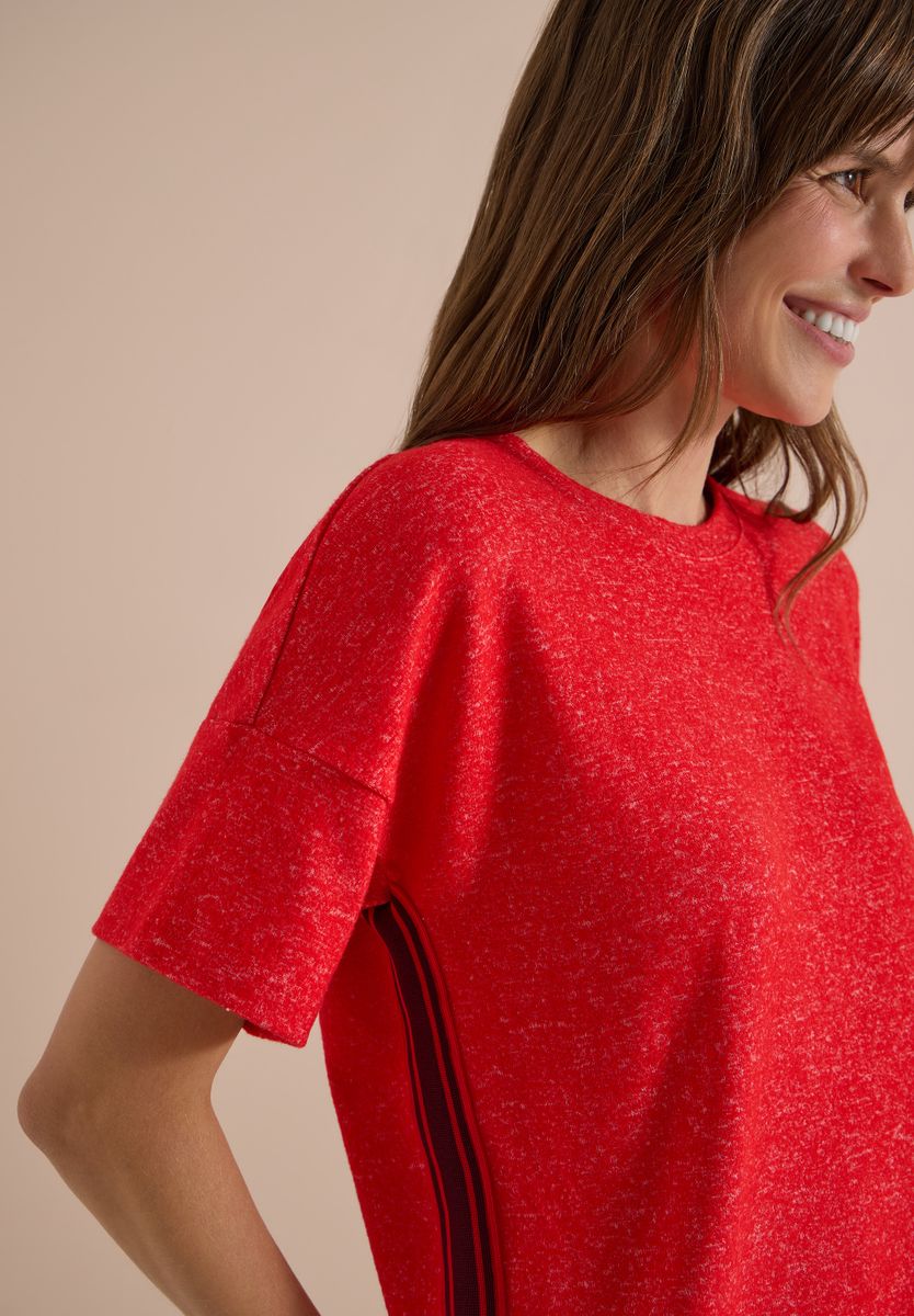 Dropped Shoulder Shirt mit Rundhals und Tape