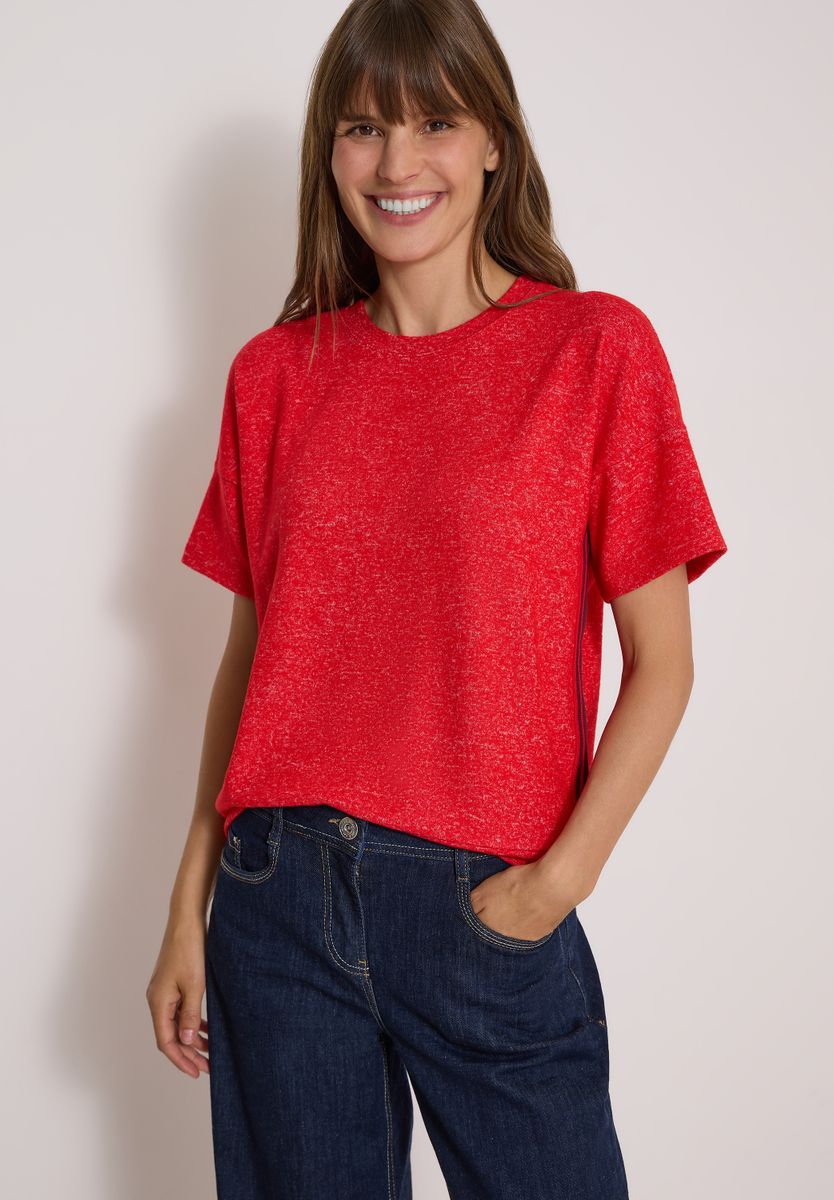 Dropped Shoulder Shirt mit Rundhals und Tape