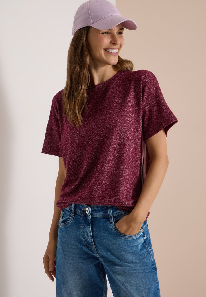 Dropped Shoulder Shirt mit Rundhals und Tape