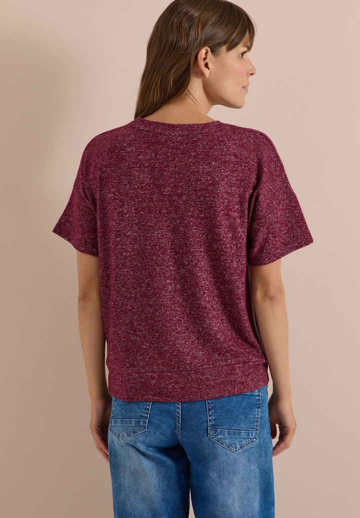 Dropped Shoulder Shirt mit Rundhals und Tape