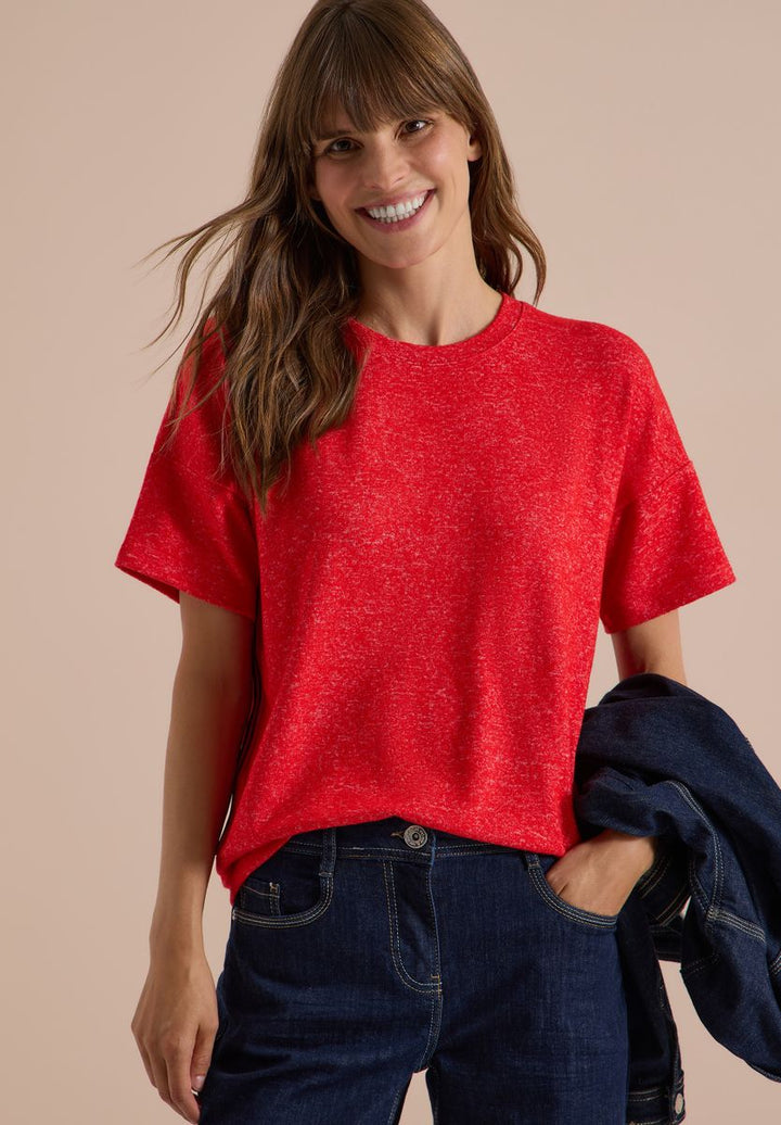 Dropped Shoulder Shirt mit Rundhals und Tape