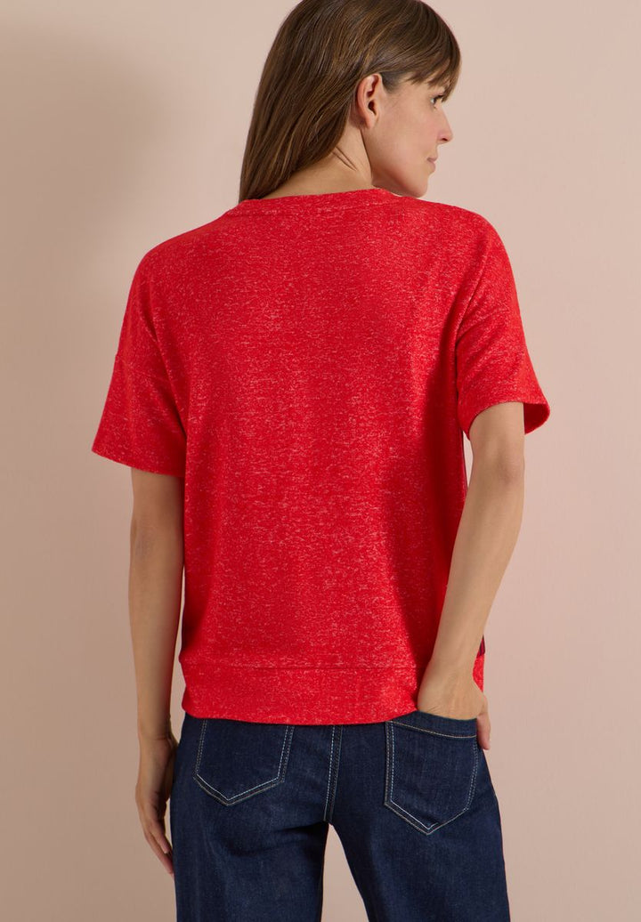 Dropped Shoulder Shirt mit Rundhals und Tape
