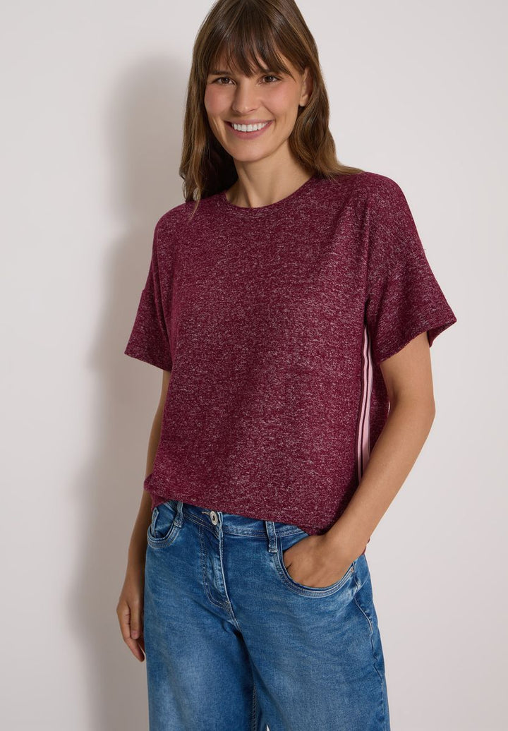 Dropped Shoulder Shirt mit Rundhals und Tape