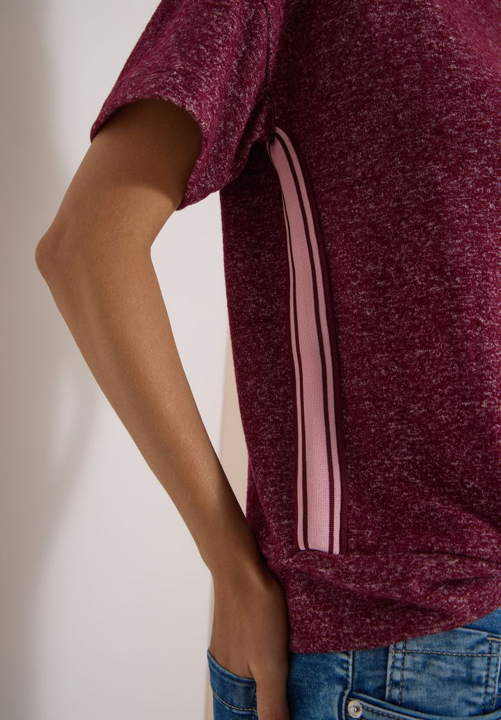 Dropped Shoulder Shirt mit Rundhals und Tape