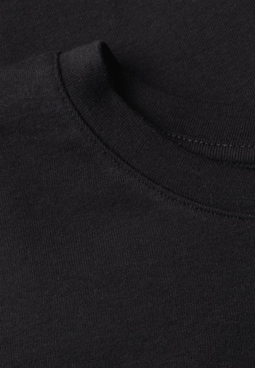 Basic Shirt in Unifarbe mit Rundhals