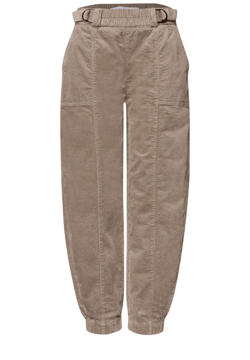 High Waist Barrel Leg Hose mit Elastikbund